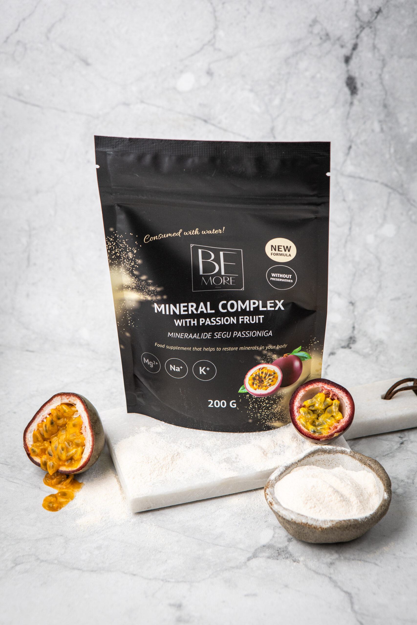 Mineraalainete segu passioniga