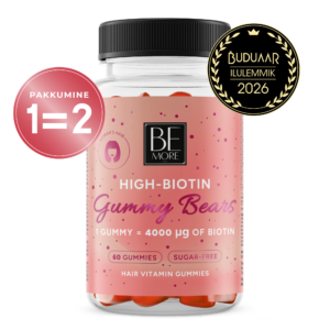 Biotin gummies, raspberry flavor