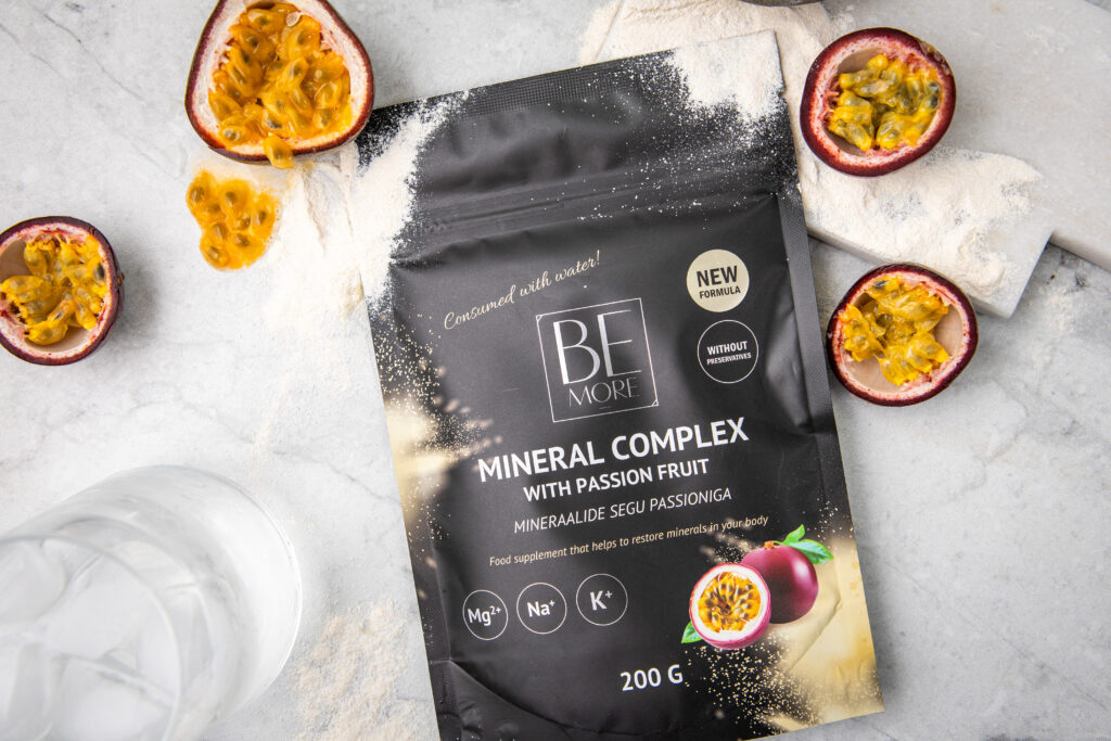 Support your energy levels and electrolyte balance. New product: mineral complex with passionfruit