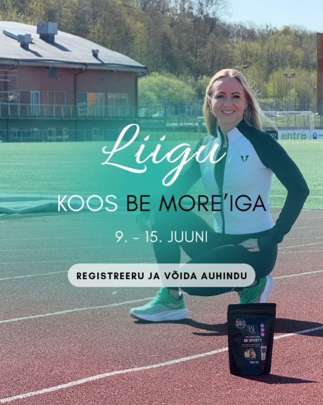 ME TEEME SEDA TAAS!🤩

#sammukogumise väljakutse: Liigu koos BeMore´iga ootab sind osalema!

Kogu samme koos Be More´iga perioodil 9-15 juuni ja võida auhindu!

👉🏻Väljakutses osalemine on imelihtne! Registreeri end väljakutsesse, kogu sammuväljakutse raames samme ja jaga meiega oma sotsiaalmeedia kontol pilte oma liikumisaktiivsusest! Jaluta, jookse, sõida ratast, tantsi, käi jõusaalis!
 
KÕIKIDE VÄLJAKUTSES OSALEJATE VAHEL LOOSIME:

⭐️Peaauhind @fibami_activewear Biker retuusid

🎁Auhinnakott Eesti suurimalt spordiklubiketilt: @myfitnesseesti 

🍍Lisaks kingime ühele liikumisväljakutses osalejale 1 kasti datlipalle Be More´ilt!

Ja see pole veel kõik! Esimesed 50 kiiremat registreerujat saavad Myfitnessilt 1x tasuta klubikülastuse pääsme 🤩

Alusta koos meiega, et tagada endale hea tervis, energia ja motivatsioon

Lisainfo ja registreerimine👉🏻 https://bemore.ee/sammukogumise-valjakutse-liigu-koos-bemoreiga/

#bemore #bemoresuperfoods #liikumisväljakutse #sammukogumiseväljakutse #myfitness #fibami